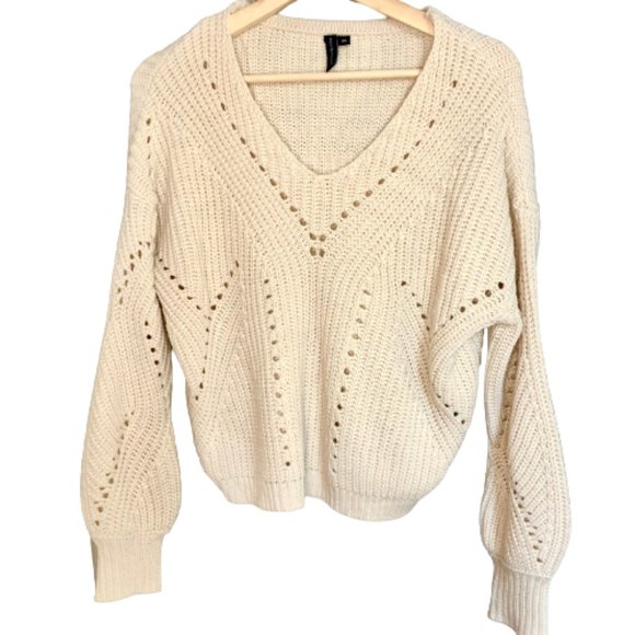 Moon & Madison Boho Beige Neutral Sweater - Picture 2 of 4